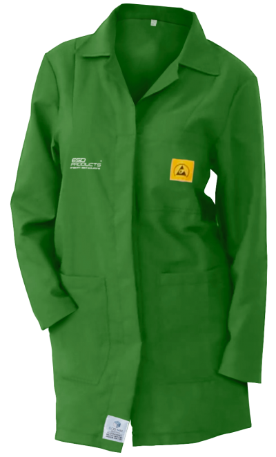 ESD Lab Coat 1/2 Length ESD Smock Mint Green Female XXL Antistatic Clothing ESD Garment